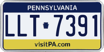 PA license plate LLT7391