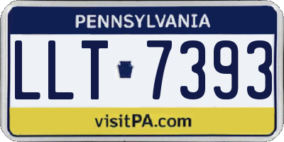 PA license plate LLT7393