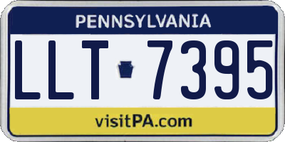 PA license plate LLT7395
