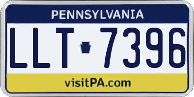 PA license plate LLT7396