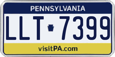 PA license plate LLT7399