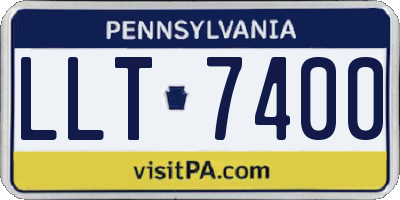 PA license plate LLT7400