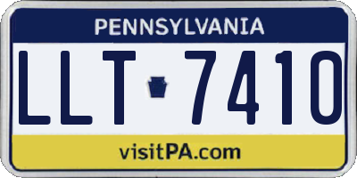 PA license plate LLT7410