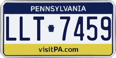 PA license plate LLT7459