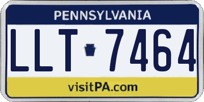 PA license plate LLT7464