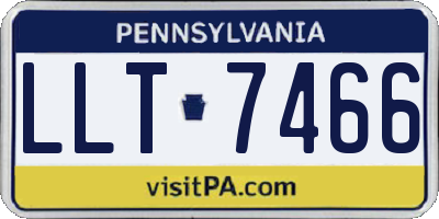 PA license plate LLT7466