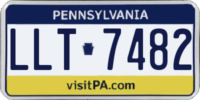 PA license plate LLT7482