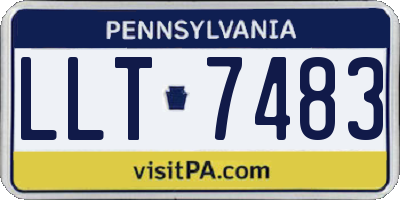 PA license plate LLT7483