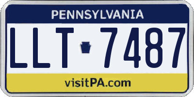 PA license plate LLT7487