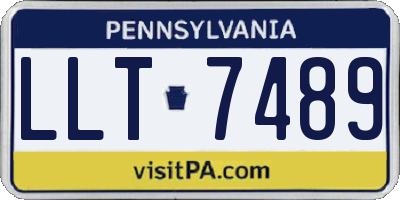 PA license plate LLT7489