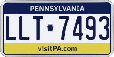 PA license plate LLT7493