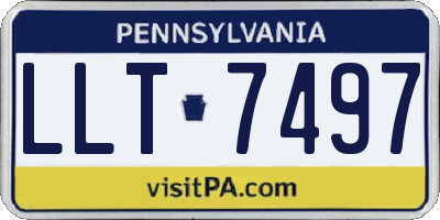 PA license plate LLT7497