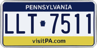 PA license plate LLT7511