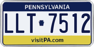 PA license plate LLT7512