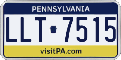 PA license plate LLT7515