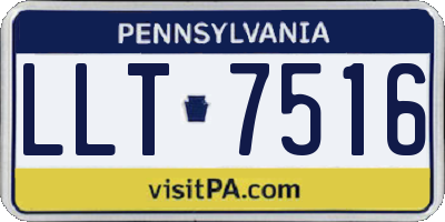 PA license plate LLT7516