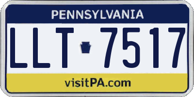 PA license plate LLT7517