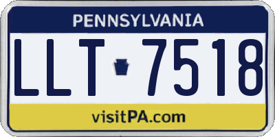 PA license plate LLT7518