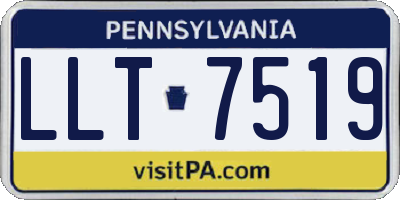 PA license plate LLT7519