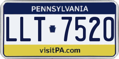 PA license plate LLT7520