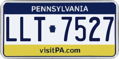 PA license plate LLT7527