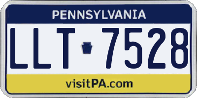 PA license plate LLT7528