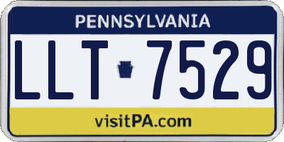 PA license plate LLT7529