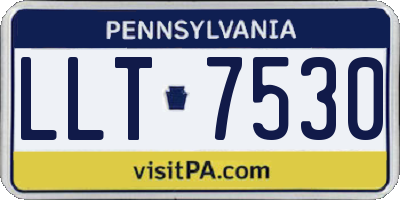 PA license plate LLT7530