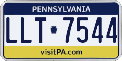 PA license plate LLT7544