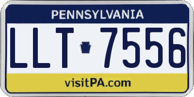 PA license plate LLT7556