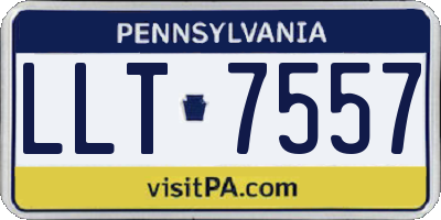PA license plate LLT7557