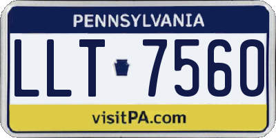 PA license plate LLT7560