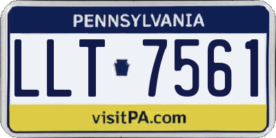 PA license plate LLT7561