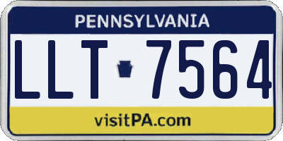 PA license plate LLT7564