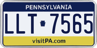PA license plate LLT7565