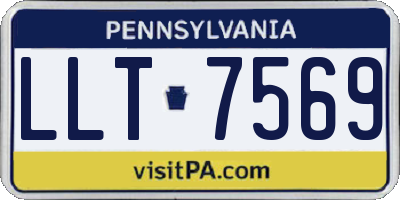 PA license plate LLT7569