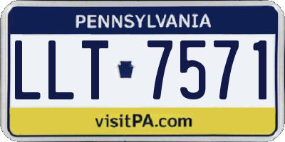 PA license plate LLT7571