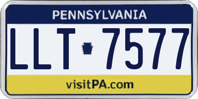 PA license plate LLT7577