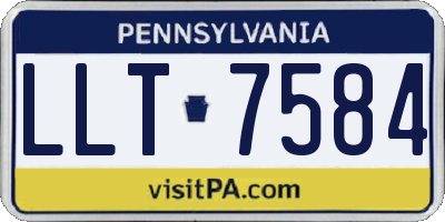 PA license plate LLT7584