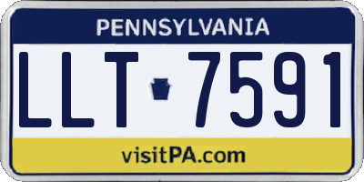 PA license plate LLT7591