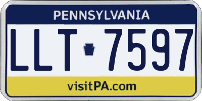 PA license plate LLT7597