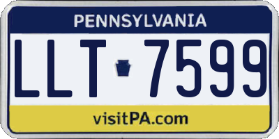 PA license plate LLT7599