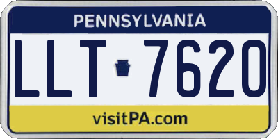 PA license plate LLT7620