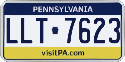 PA license plate LLT7623