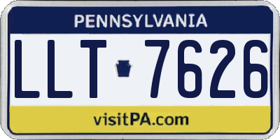 PA license plate LLT7626
