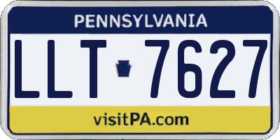 PA license plate LLT7627