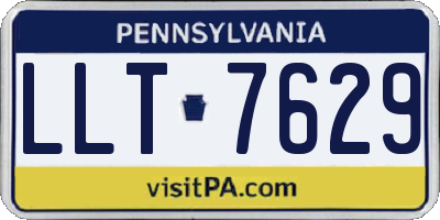PA license plate LLT7629