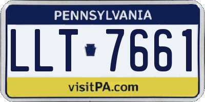 PA license plate LLT7661