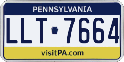 PA license plate LLT7664