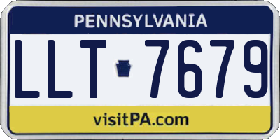 PA license plate LLT7679